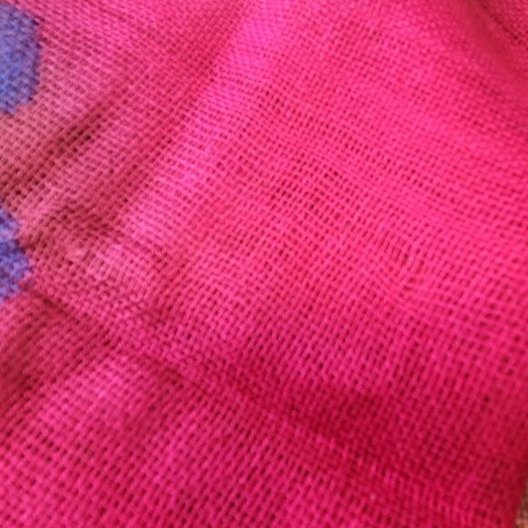 Pink and Green Rectangular Soft Light Scarf - Picture 9 of 9
